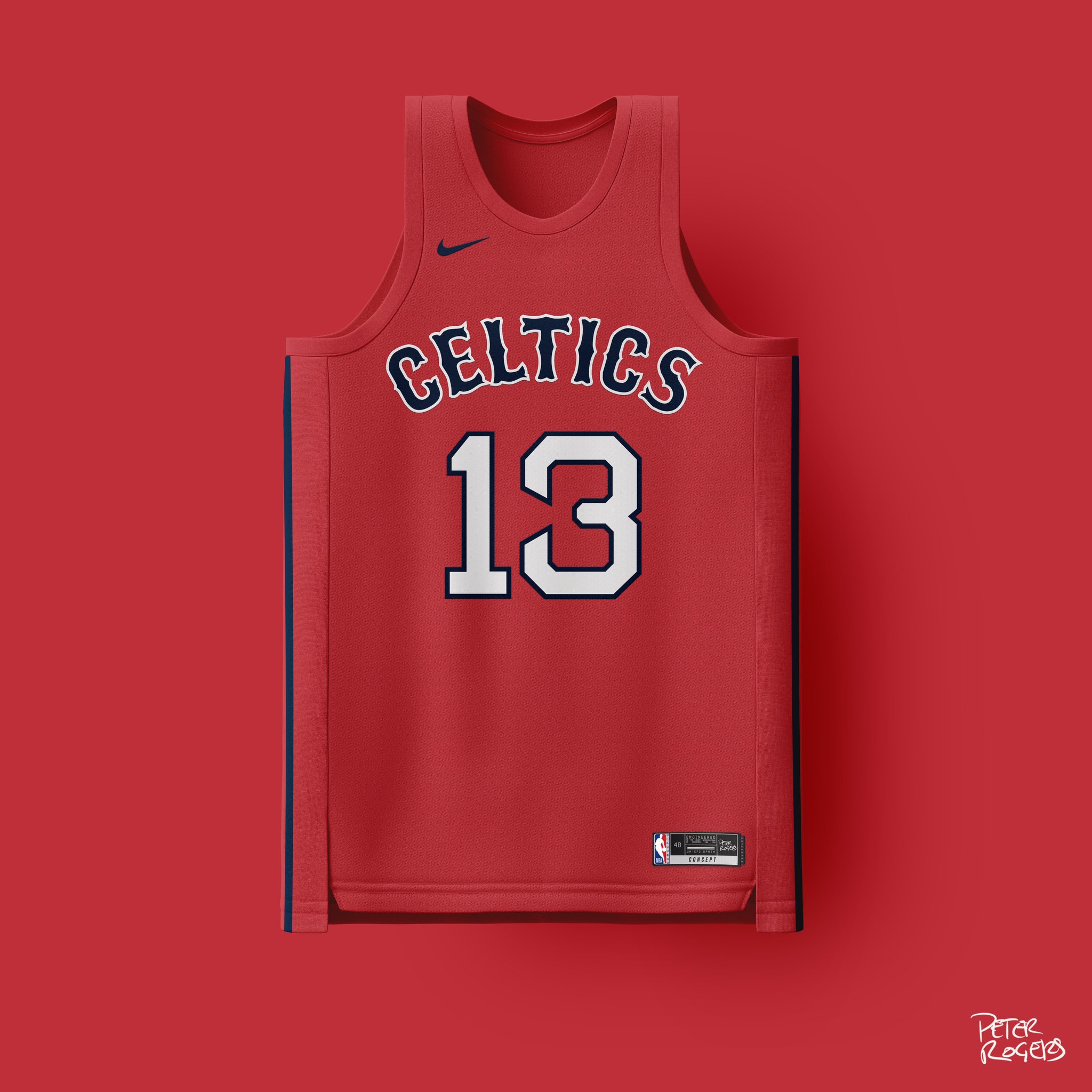 Red celtics store jersey