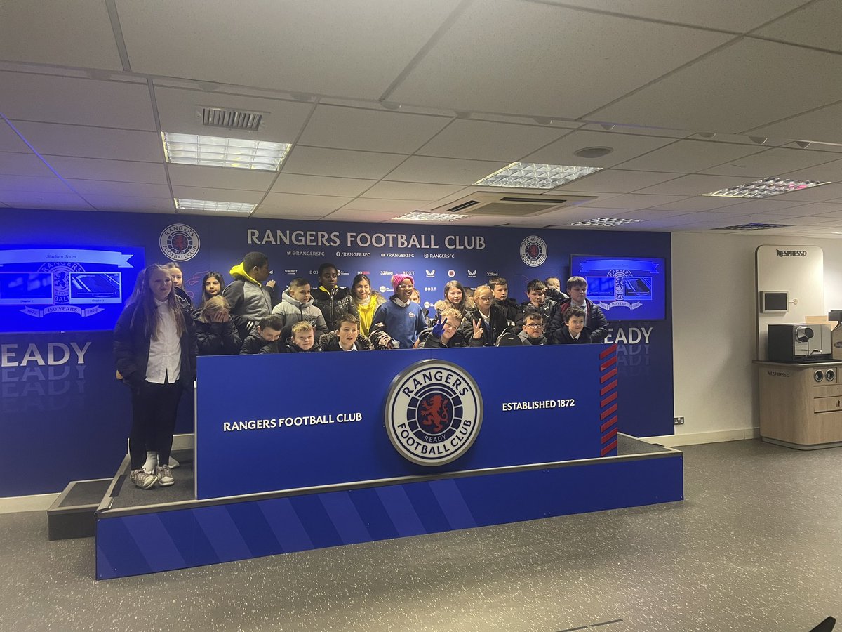 JamieMcM99's tweet photo. What a day with our Enhanced Transition group. A trip to Ibrox Stadium today for a tour💙. Amazing experience for our young people👏🏼. #TeamWhitehill🏆 #Transition @MsAndersonDHT @jamie57539237 @RFC_Charity. https://t.co/erKuP5YYnq