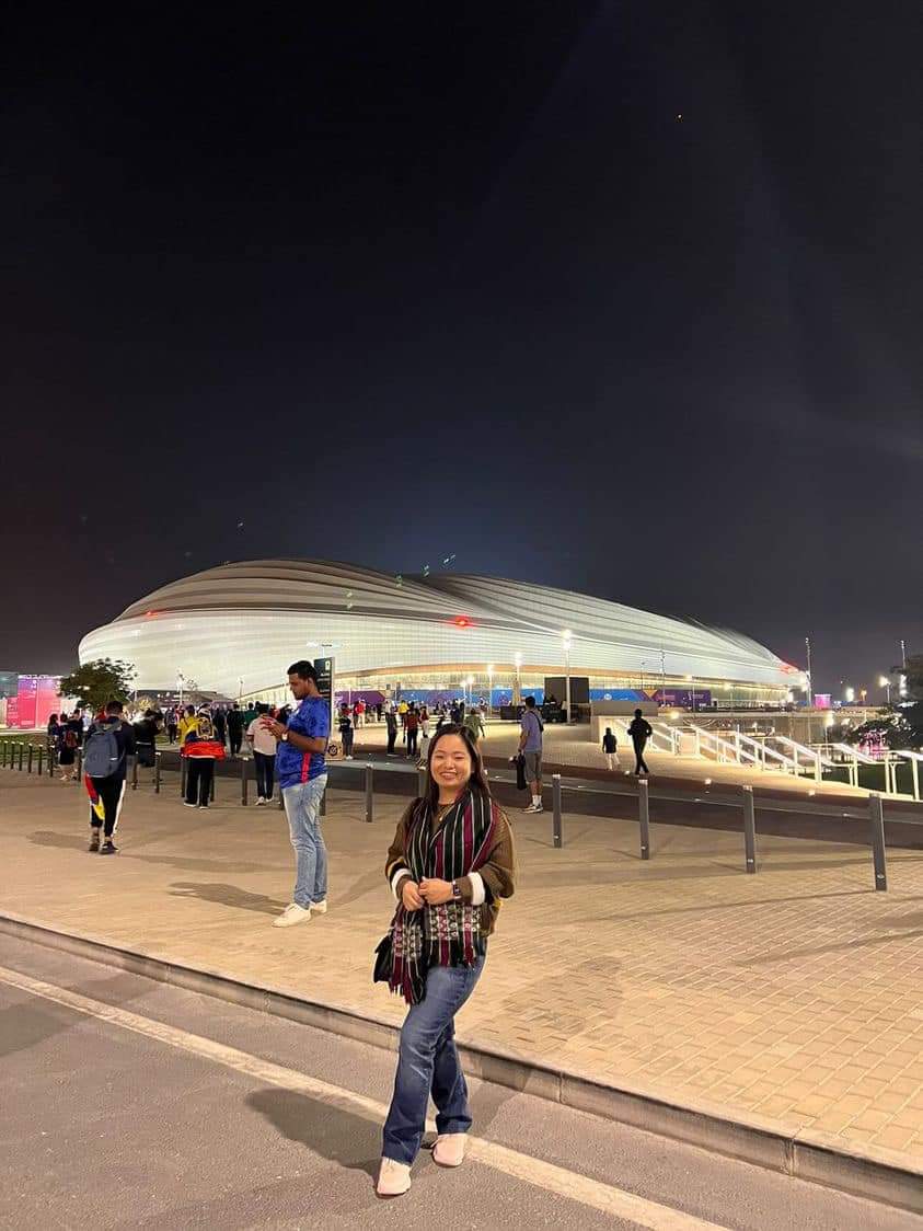 jon_suante's tweet photo. Simte girl in Khangthah Puan dialbaat (Shawl) her traditional attire at 2022 Qatar World Cup.
#FIFAWorldCupQatar2022 #simtetribe #Khangthahpuan #chin #kuki #Mizo #chikim https://t.co/Cr1ofSgOAl