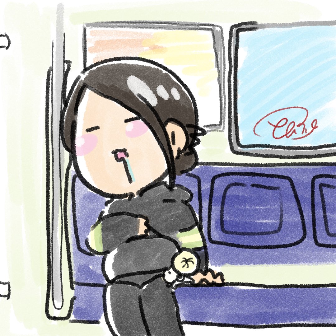 ch4x2_8's tweet photo. #todaytopic
#おえかちい
#illustration #イラスト
#drawing #おえかき
#diary #絵日記
#わんどろ
「乗車時間45分🚃体感時間5分」 https://t.co/dgcfVvOcjV