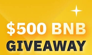 Giving away $500 #BNB to 5 lucky people 🎉

Like, retweet &amp; tag 2 friends 🤝

Turn on notifications 🔔

Drop your #BSC address below 👇
