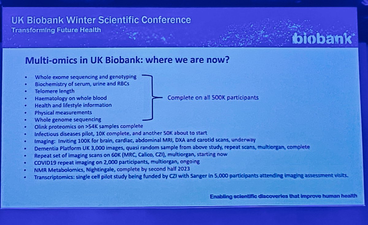 Attending the <a href="/uk_biobank/">UK Biobank</a>  winter scientific conference. Amazing resource, more and more data types being generated. #research #ukbiobank