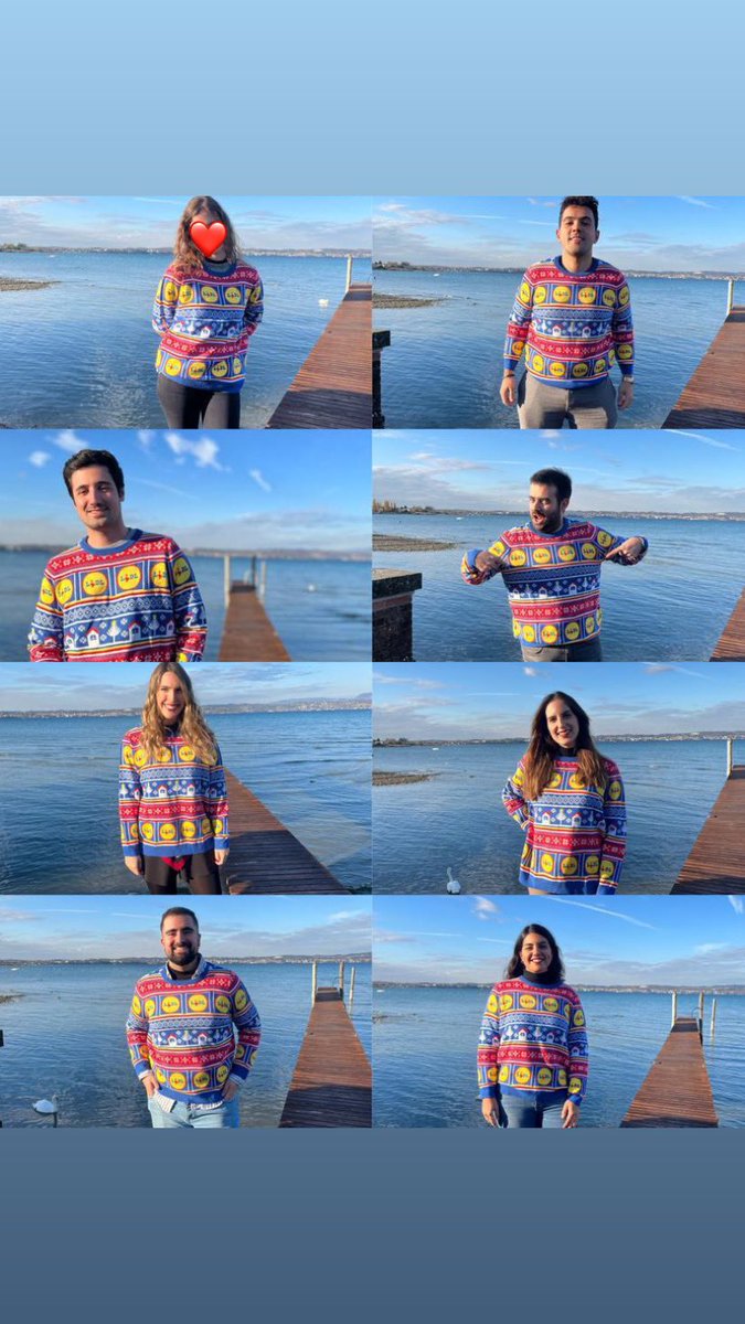 Mainirva's tweet photo. Para celebrar la toma de productos frescos de temporada del Lidl con mis amigos 🦐🍣🥬🥕 @RosaFiestas @sergioba16 @JuanGM_95 #LosJerseisNavidenosDeLidl https://t.co/UEyXgb66y7