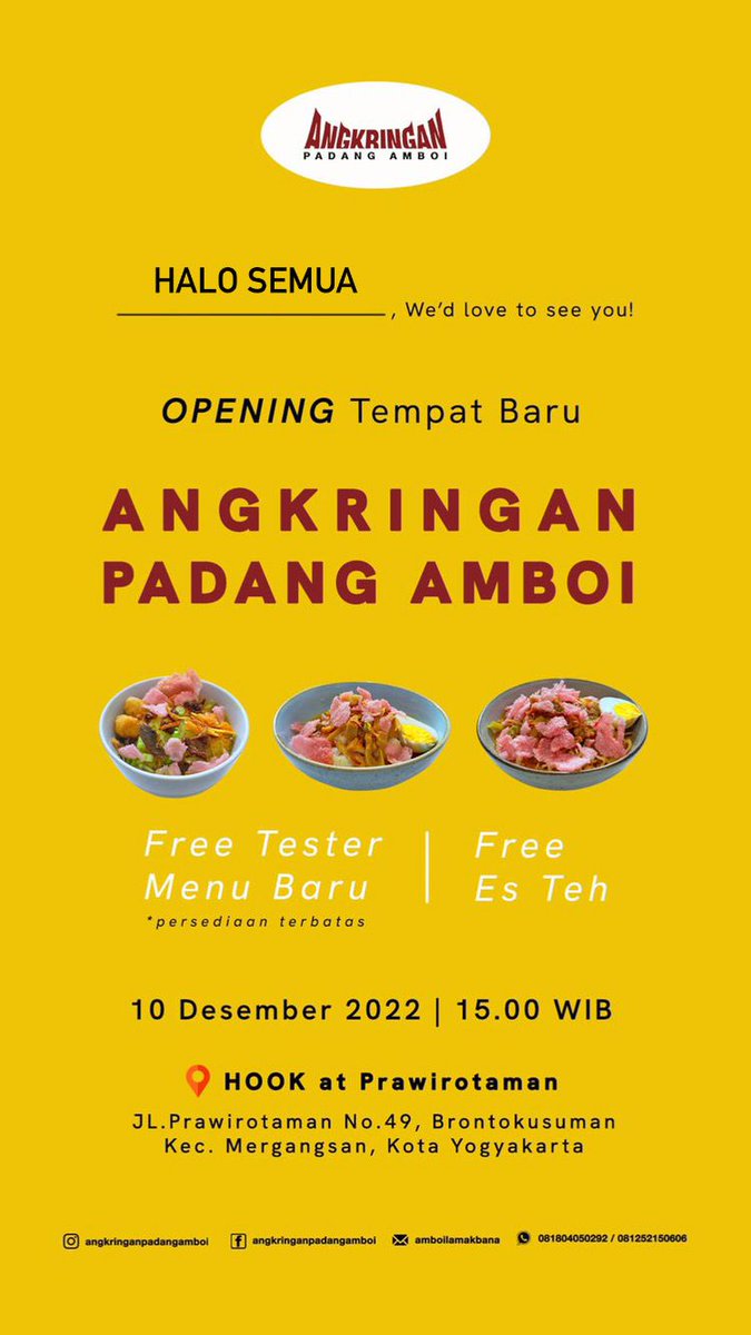 AngkringanAmboi's tweet photo. H-2, jumpa sabtu sore yaaaa https://t.co/udOhOOYfo3