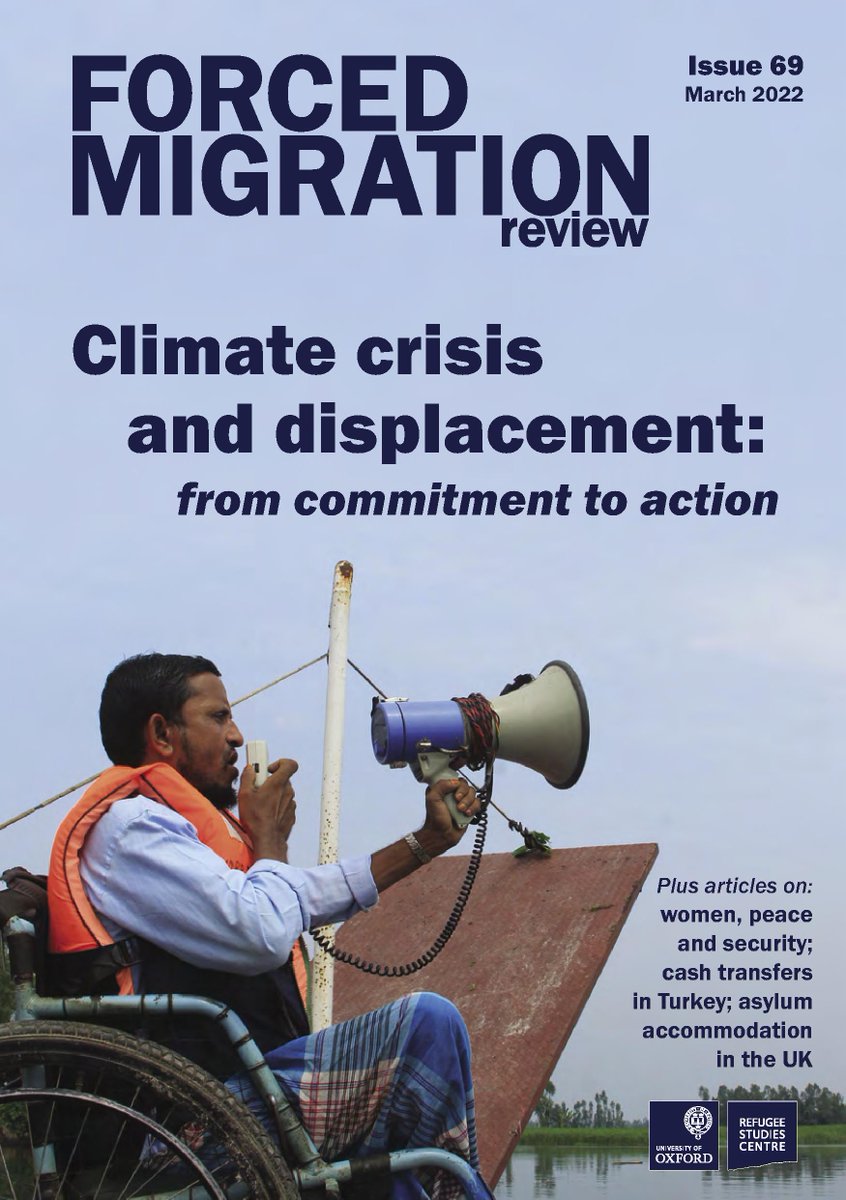 FMReview's tweet photo. We've published 4 issues (FMR 31, FMR 49, FMR 64, &amp; FMR 69) on the climate crisis &amp; #displacement, which we invite you to access as an online resource. Available free of charge in English, Arabic, French &amp; Spanish: https://t.co/sBSwhINpLf #StandUpa4HumanRights #HumanRightsDay https://t.co/xPW01rmq3B