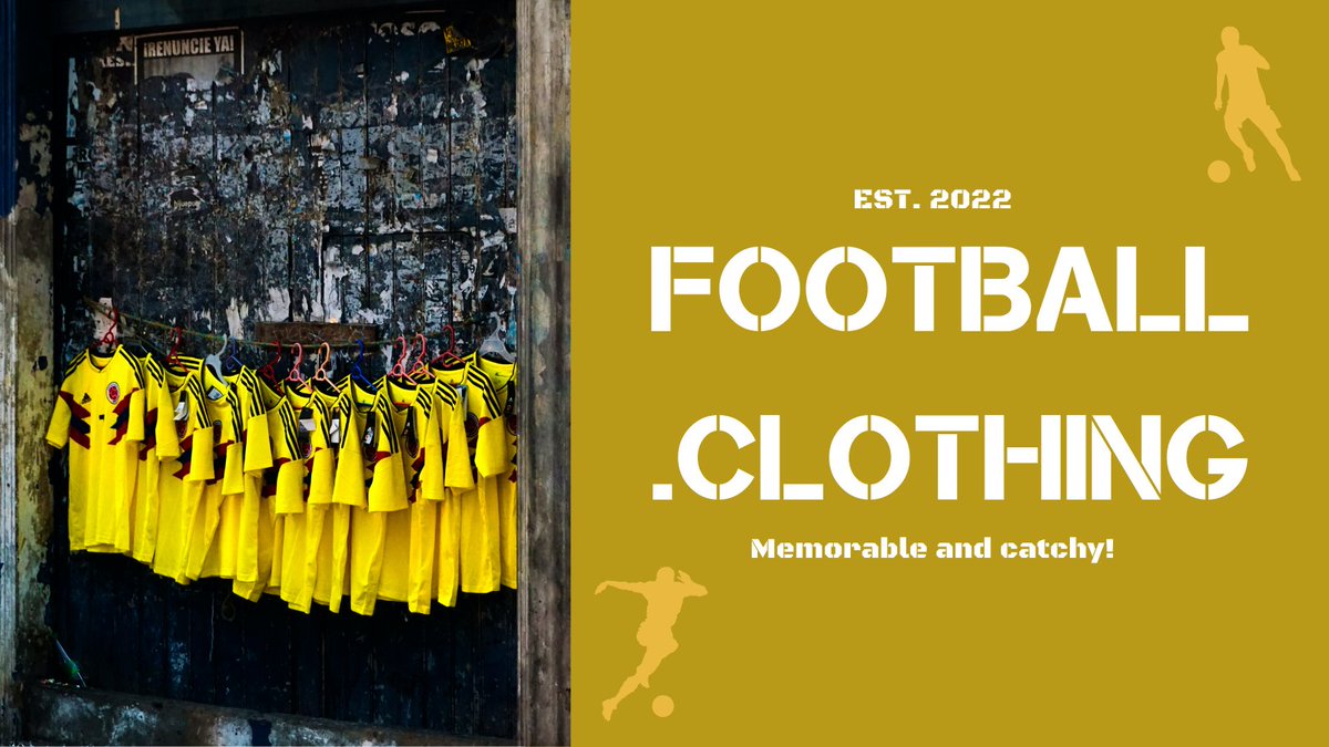 Football.clothing for sale on dan/sedo! 
Memorable and catchy!
Clear and simple domain names are suitable for use in the Football Sports event services

#domainsforsale <a href="/sedo/">Sedo</a> #footballclothing <a href="/Undeveloped/">Dan.com - a GoDaddy brand</a> #football #brandable #footballWorldCup2022 #onlinebusiness