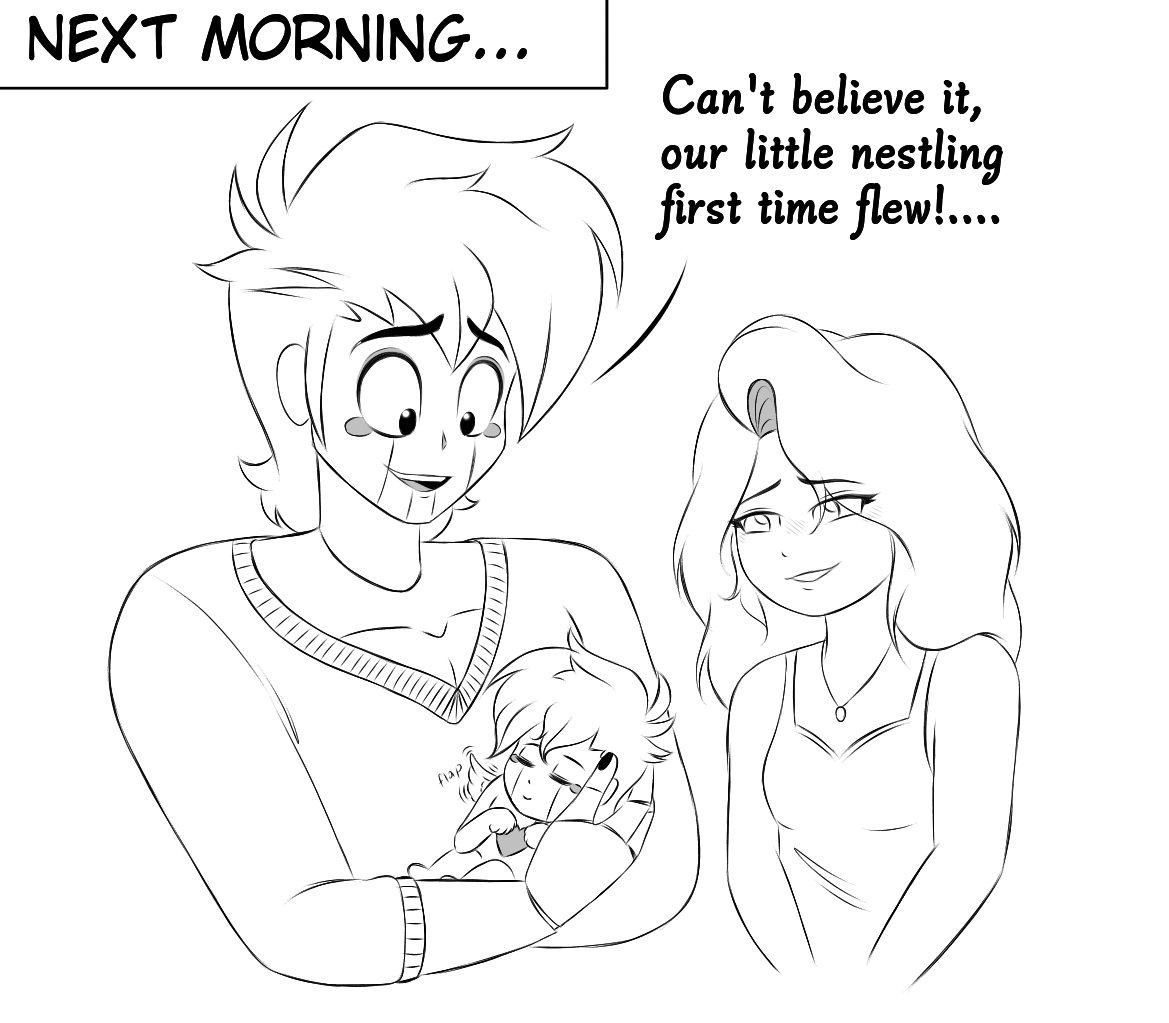 Pearly_Kitten's tweet photo. Poor birdie,,, But on the bright side, he can teach baby to fly❤
#Aphrodesia #AphroDesiafanart #AphroDesiaOC #ADIcarus https://t.co/SelFMlzTix