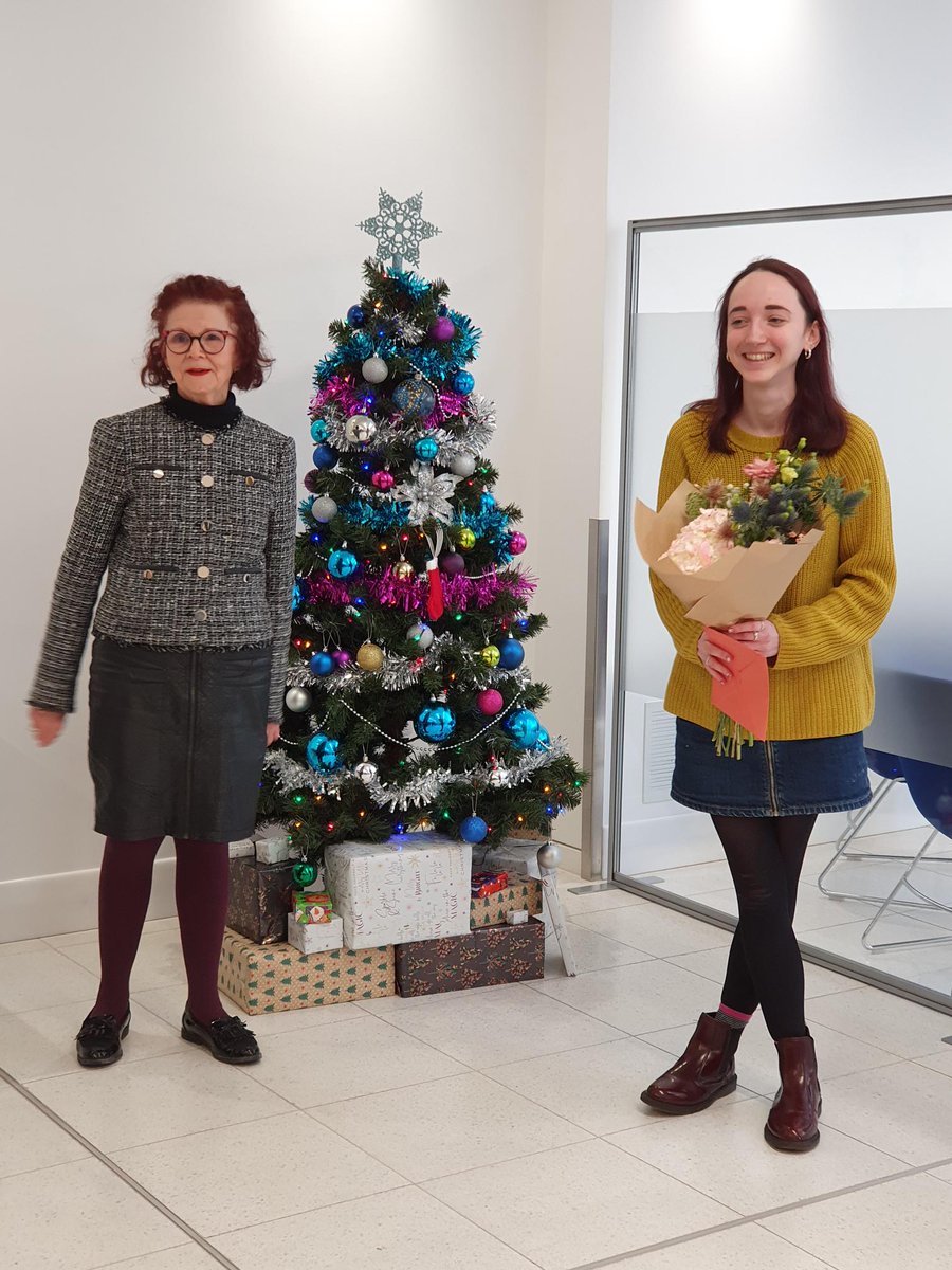The_HCPC's tweet photo. We were delighted to welcome our Student Competition winner @SLT2beVicky from @UniofNewcastle and runner-up Nikki from @MyBCU to our offices to receive their prizes from our Chair of Council @ChristineAE_  👏👏👏

@BCUHELS @SLSncl https://t.co/Ci3jDDjD46