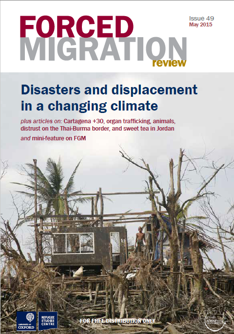 FMReview's tweet photo. We've published 4 issues (FMR 31, FMR 49, FMR 64, &amp; FMR 69) on the climate crisis &amp; #displacement, which we invite you to access as an online resource. Available free of charge in English, Arabic, French &amp; Spanish: https://t.co/sBSwhINpLf #StandUpa4HumanRights #HumanRightsDay https://t.co/xPW01rmq3B