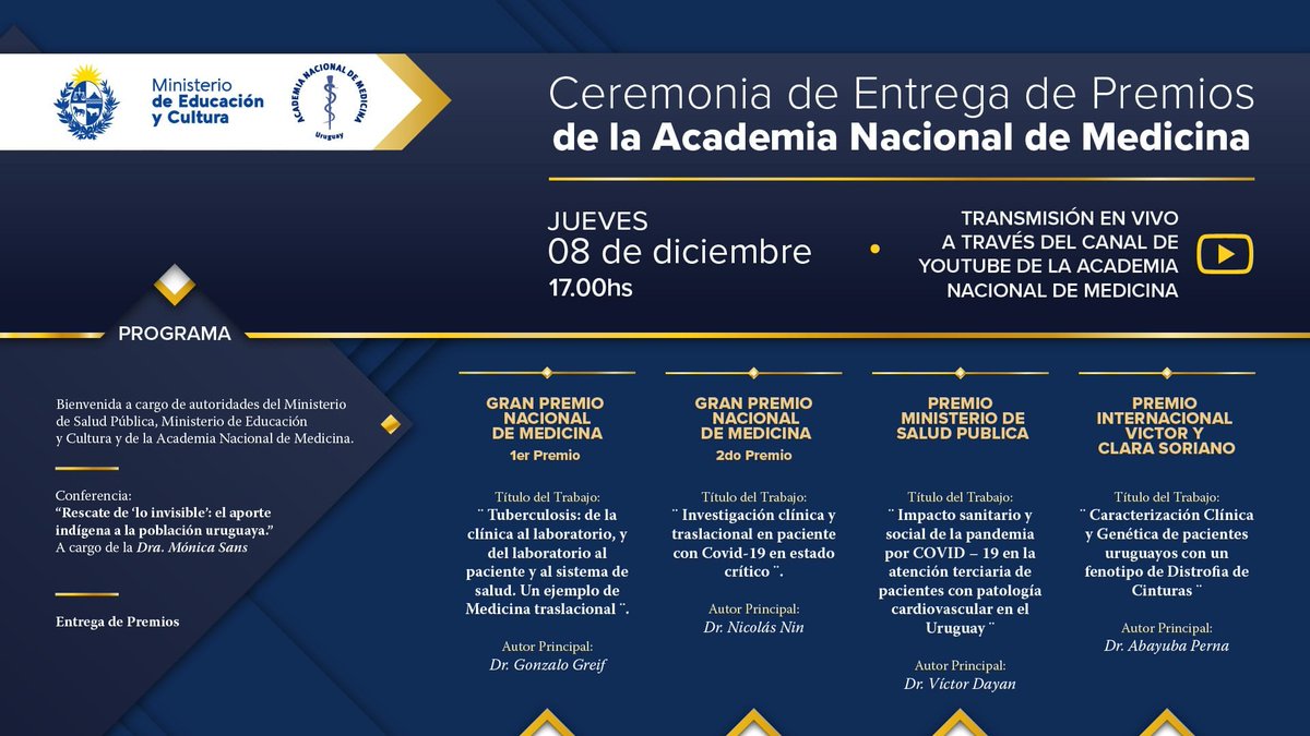 Institut Pasteur Montevideo (@ipmontevideo) on Twitter photo 15 años de estudio en 𝐭𝐮𝐛𝐞𝐫𝐜𝐮𝐥𝐨𝐬𝐢𝐬 y monitoreo de pacientes con 𝐜𝐨𝐯𝐢𝐝𝟏𝟗 en estado crítico son los temas de dos trabajos con participación de investigadores del <a href="/IPMontevideo/">Institut Pasteur Montevideo</a> que hoy distingue la <a href="/AcaMedUruguay/">Academia Nacional de Medicina Uruguay</a> en sus premios anuales 🏆🏅Felicitaciones!! #hilo 15 años de estudio en 𝐭𝐮𝐛𝐞𝐫𝐜𝐮𝐥𝐨𝐬𝐢𝐬 y monitoreo de pacientes con 𝐜𝐨𝐯𝐢𝐝𝟏𝟗 en estado crítico son los temas de dos trabajos con participación de investigadores del <a href="/IPMontevideo/">Institut Pasteur Montevideo</a> que hoy distingue la <a href="/AcaMedUruguay/">Academia Nacional de Medicina Uruguay</a> en sus premios anuales 🏆🏅Felicitaciones!! #hilo