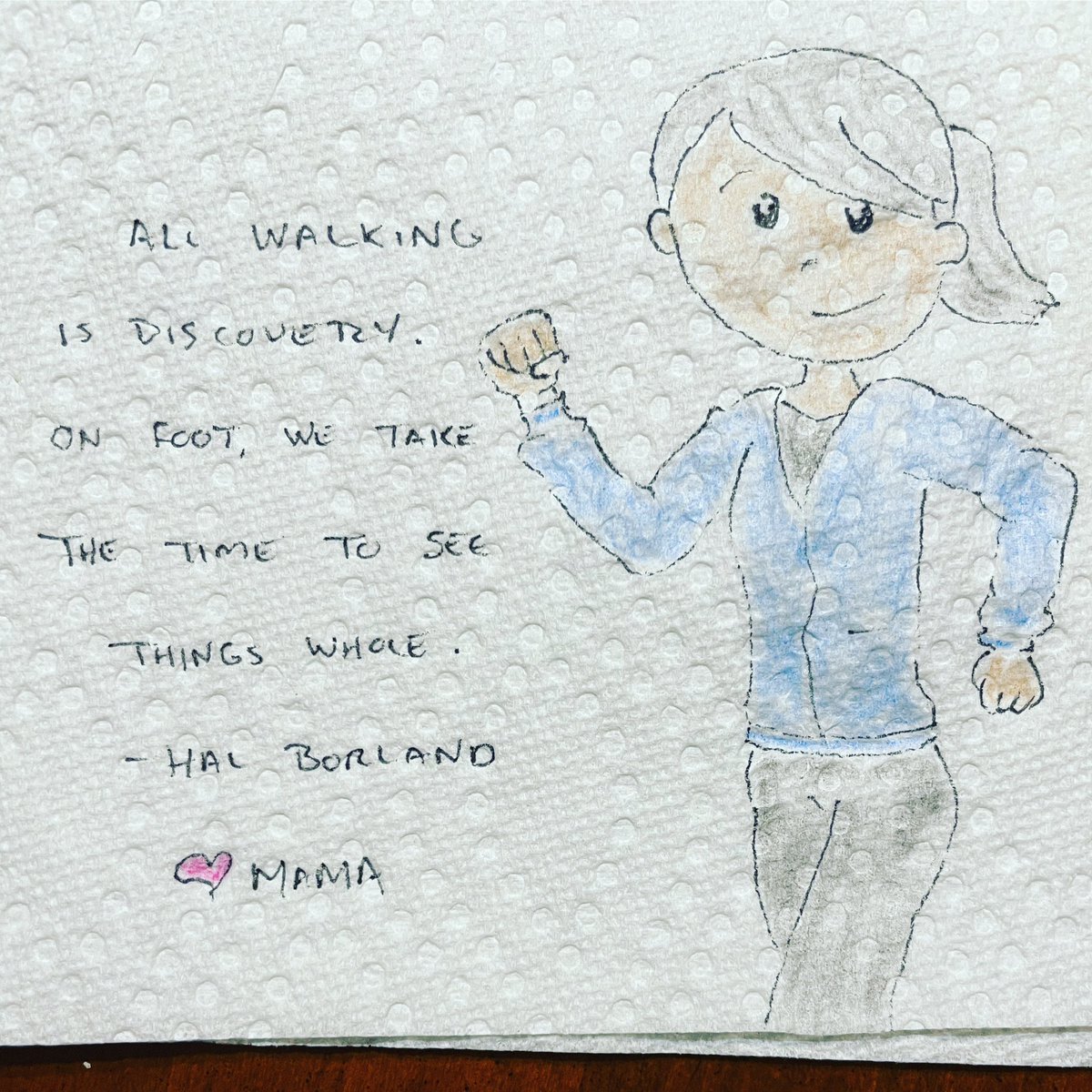 mcgrunk30's tweet photo. All walking is discovery. On foot, we take the time to see things whole. - Hal Borland ๐ถโโ๏ธ
Quote found in @parkhere โs DO / WALK
#libbydelana #halborland #dowalk #lifequotes #dailyquotes #morningwalk #walk #seethingswhole #walking #discovery https://t.co/wbalSQcZcj