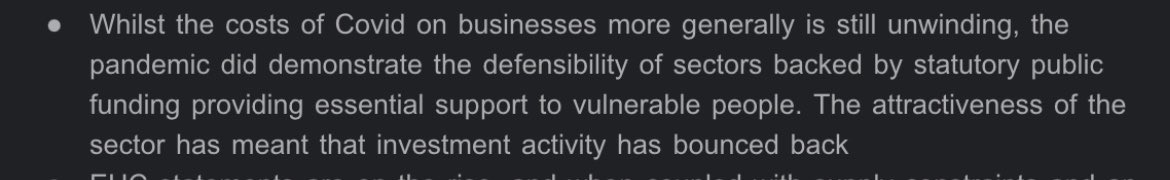 “The attractiveness of the sector…”