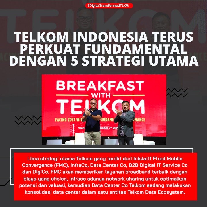 Tahun 2023 diprediksi menjadi tahun yang sangat menantang khususnya bagi pelaku bisnis dan korporasi dari berbagai sektor industri termasuk telekomunikasi. #DigitalTransformasiTLKM