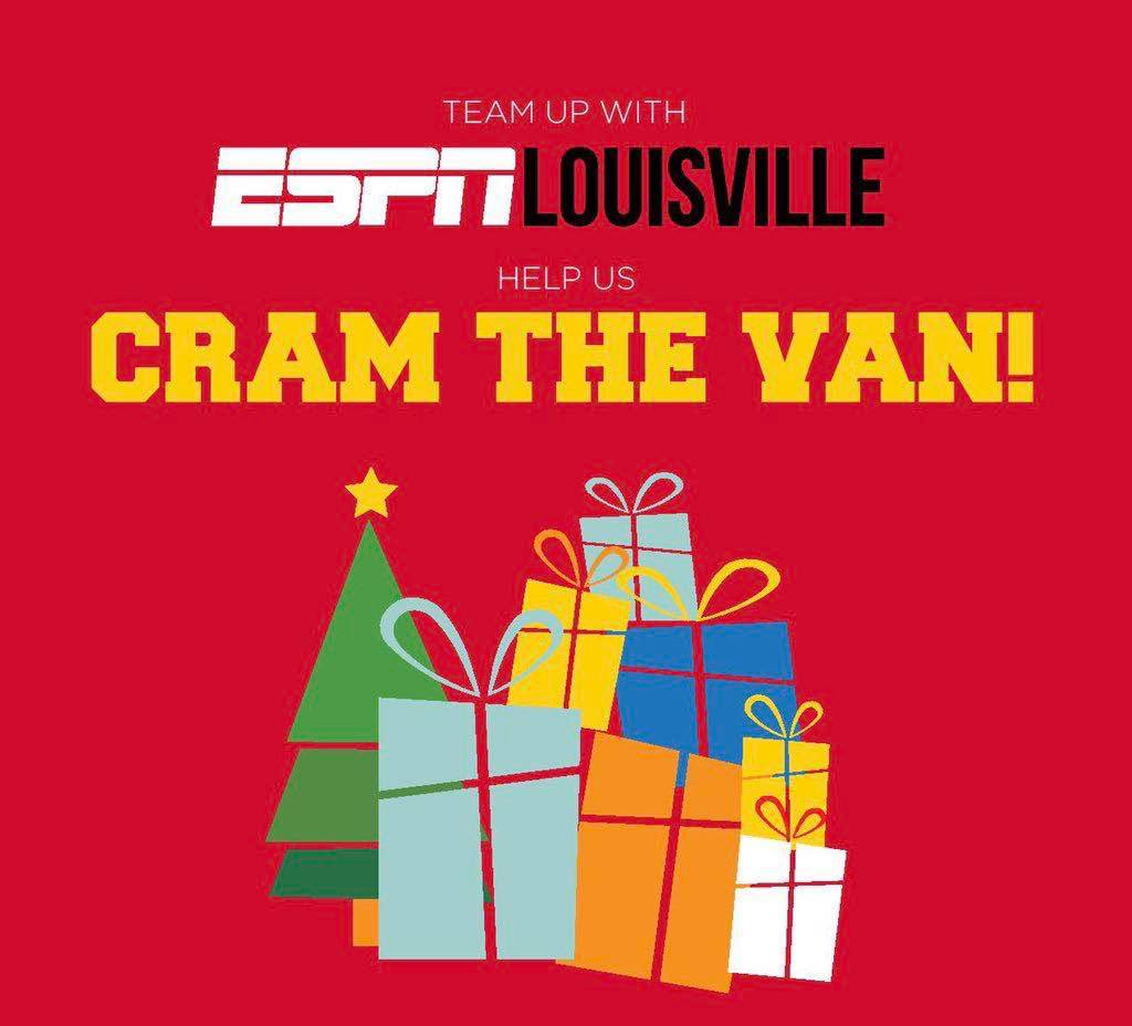 Here at ESPN Louisville, we’ve teamed up with <a href="/DrinkPhocus/">DrinkPhocus</a> Water to Cram the Van again this year, for our 7th straight year.

DONATE HERE: gofundme.com/f/cram-the-van…

📍 <a href="/kroger/">Kroger</a>: Stony Brook

PayPal: CramTheVanKY 
Venmo: CramTheVan