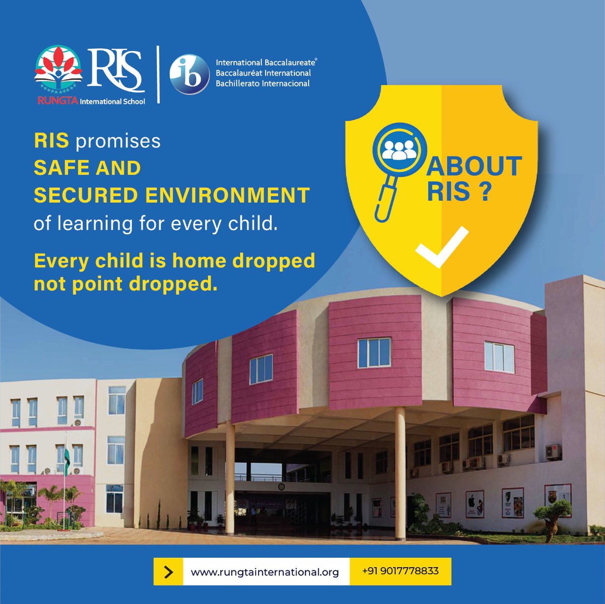 RungtaSchool's tweet photo. RIS promises a Safe and secure environment of learning for every child. Every child is home dropped not point dropped!
.
.
.
#Chhattisgarh #ibschool #childsafety #bestschools #rungtainternationalschool #safeenviroment #trendingpost #trending https://t.co/9Nb63bMinj