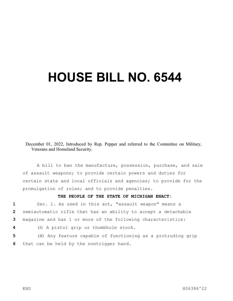 MidMichigan News Wire on Twitter "Michigan house bill 6544, TREASON Treason GunControl