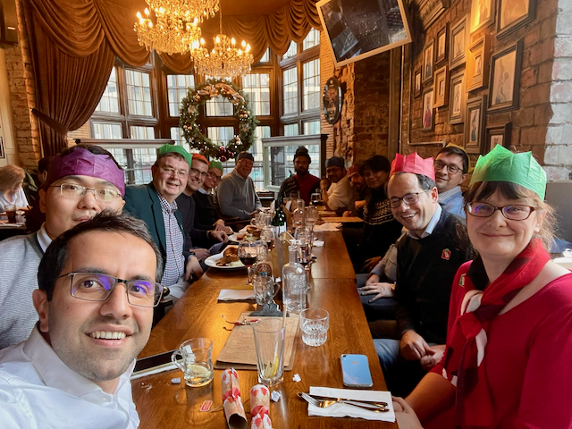 NUCivilEng's tweet photo. almost our entire @NUCivilEng academic #team (12 out of 15.6) + honorary guest for #Xmas lunch at @CityTavernNcl https://t.co/VBBefAIjLW