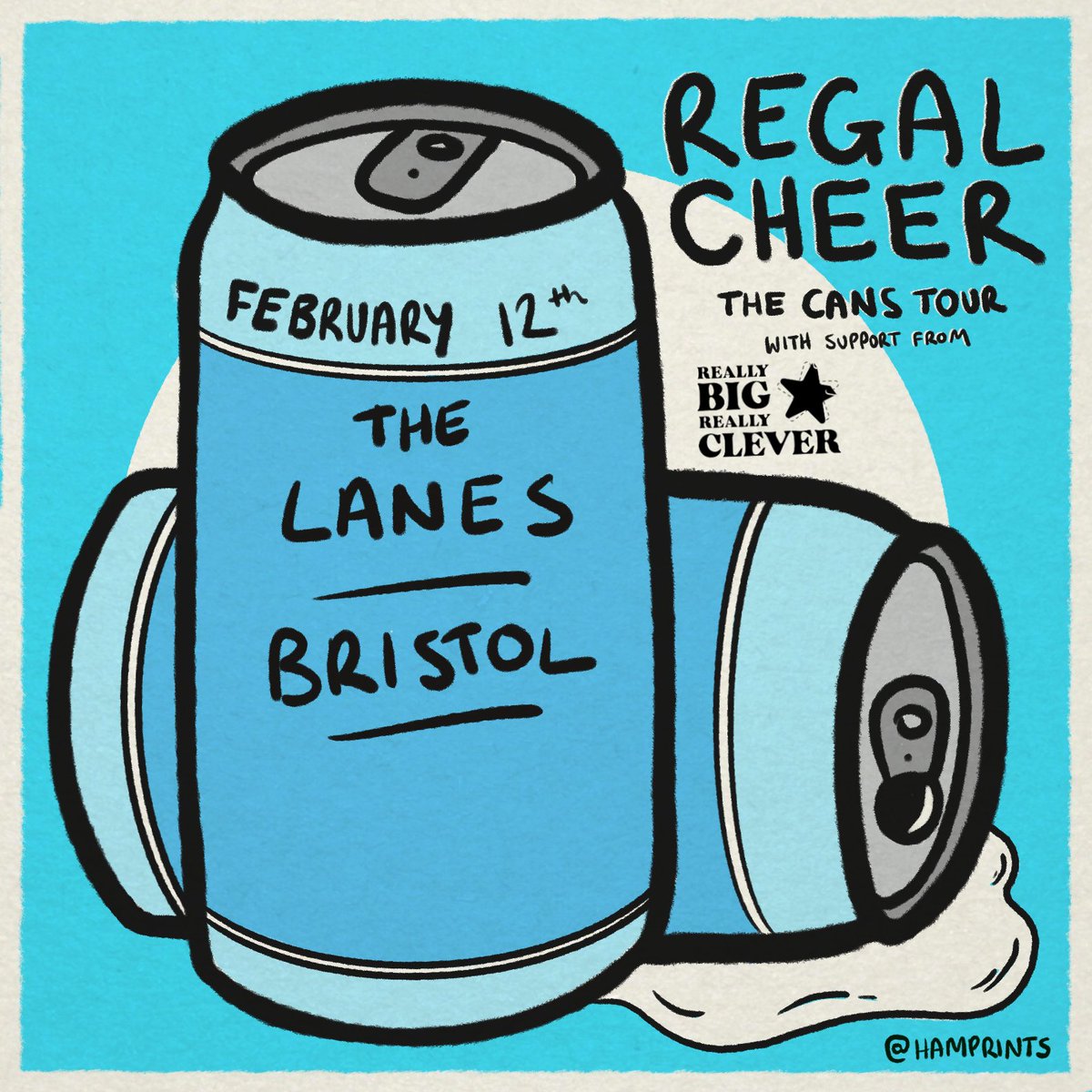 We are stoked to announce, Brighton based short and Snappy Indie/Punk Two-Piece <a href="/regalcheer/">Regal Cheer</a> will be live at <a href="/thelanesbristol/">The Lanes, Bristol</a>, Sunday 12th February with support from Really Big Really Clever🤘

Free/PWYC tickets available via Headfirst Bristol here: hdfst.uk/E83143