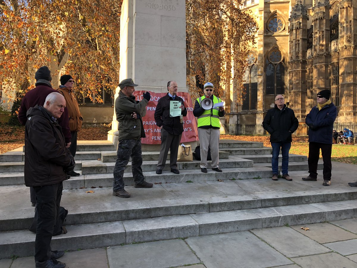 NPCUK's tweet photo. The @NPCUK London Region #protest in #Westminster.
  
#WarmThisWinter #HeatOrEat #ColdThisChrismas #ExcessWinterDeaths https://t.co/WtPYMK9yiH