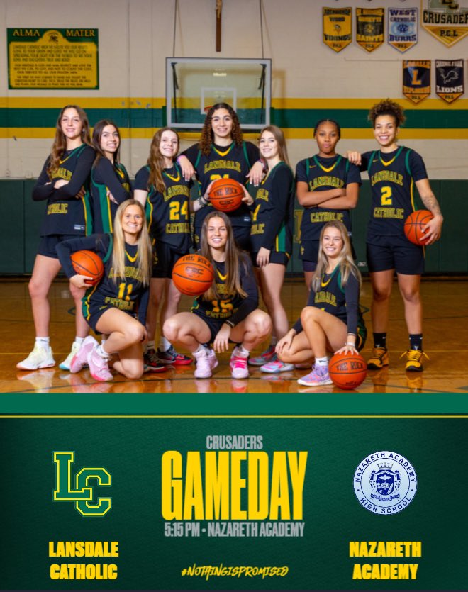 lcladycrusaders's tweet photo. Season Opener!  Lansdale Catholic visits Nazareth Academy to kick off the 2022-2023 season!  JV 3:45/V 5:15
#nothingispromised https://t.co/Pc0a2SVUgV