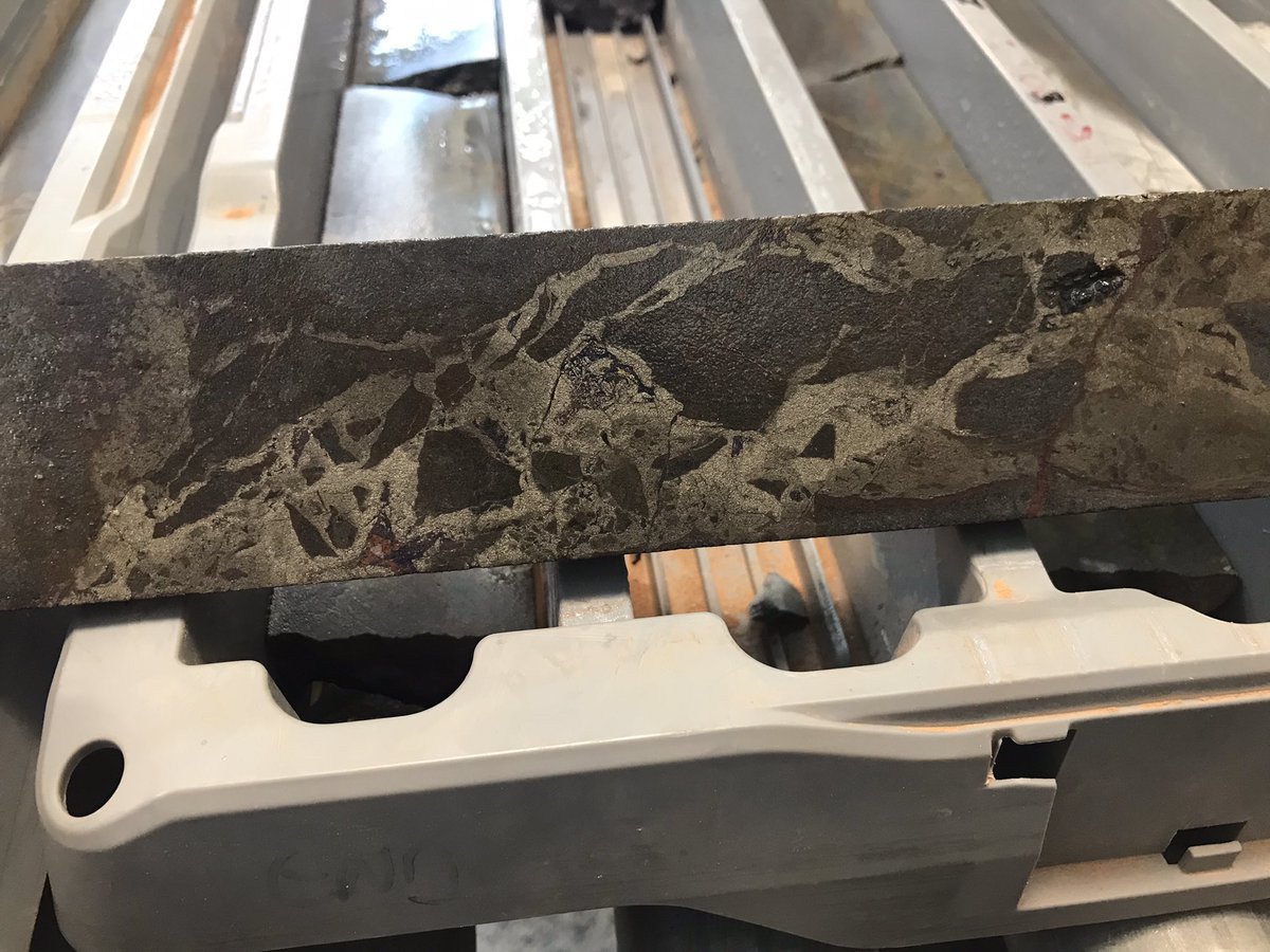 Big day co-running a drill core workshop on IOCG and Sed Cu deposits. Here is some core from the Mammoth deposit in NW Qld.