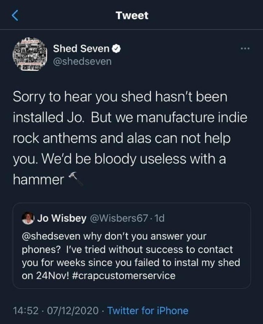 shedseven's tweet image. Can it really be two years since we failed to install Jo’s shed ?
