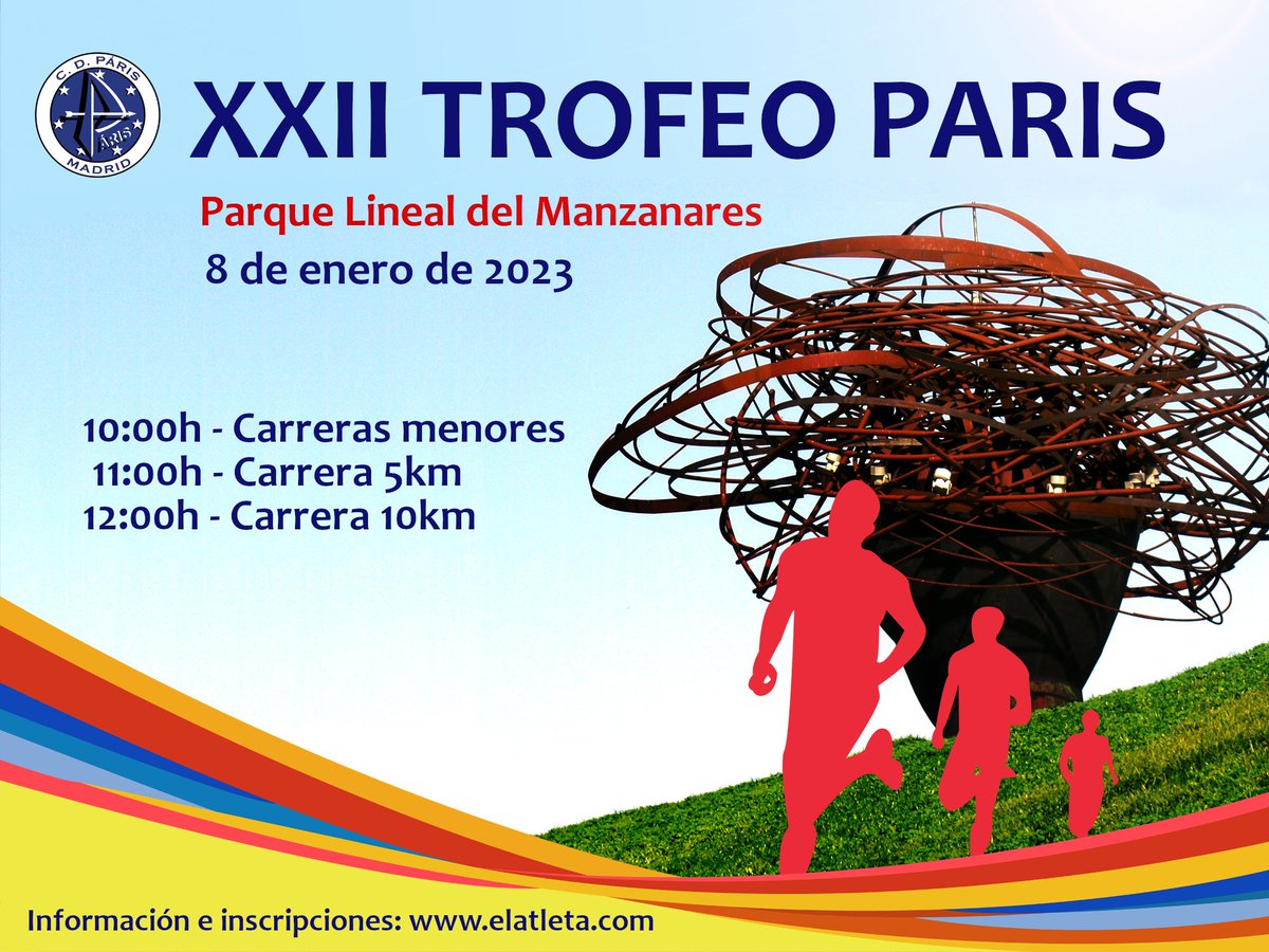atletismo_paris's tweet photo. Nos vemos en un mes 🏃‍♀️🏃‍♂️
#XXIITrofeoParis 

https://t.co/DN3ws5rioU https://t.co/BtAiITMoZA