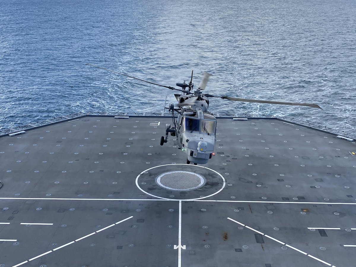 RFATideforce's tweet photo. Disembarkation 🚁 continues, and I can almost once again see the UK 😂 Few more miles to go and 🏡 sweet 🏡. The lucky ones get there first #goodtobehome #departinstyle @815NAS @RNASYeovilton @RNASCuldrose @RFAHeadquarters https://t.co/gwcGZgWT3W