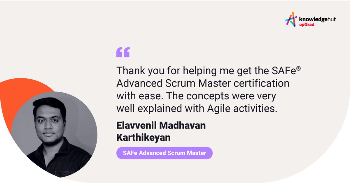 KnowledgeHut's tweet photo. Thanks for the positive note on our training, Elavvenil! Wishing you great success in your career. 🚀🚀
#knowledgehut #edtech #customerdelight #customerexperience #growthstory #appreciationpost https://t.co/QqNQZ1jVTp