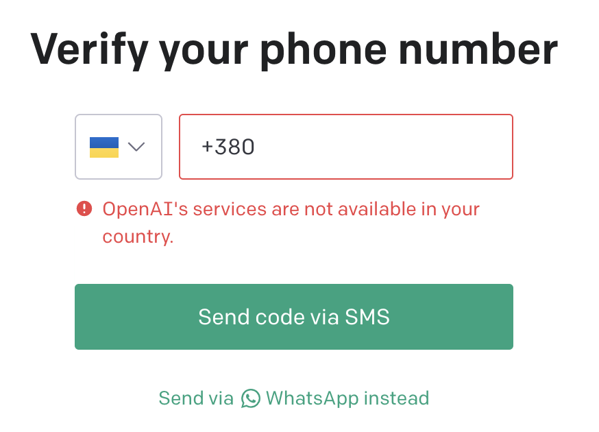 <a href="/OpenAI/">OpenAI</a> is not allowing sign-ups from #Ukraine, why is that? Ukraine has top AI talent and great startups developing cutting-edge AI tech, like <a href="/YouScan_io/">YouScan Social Listening & Image Analysis 🇺🇦</a>, <a href="/respeecher/">Respeecher</a>, <a href="/reface_app/">Reface</a>, <a href="/letsenhance_io/">LetsEnhance</a>, to name just a few. Time to open up for this community, <a href="/OpenAI/">OpenAI</a> <a href="/Microsoft/">Microsoft</a> !
