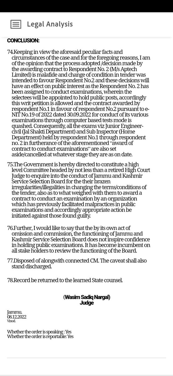 ajkyf_'s tweet photo. #JKSSB_Exams - Tender granted to Aptech for Conducting Various Exams stands quashed by J&amp;K High Court. As Per the Judgment of JKHC- JKSSB Can't go ahead with the #JKPSI Exams.The whole process stands Cancelled by HC. #JE Exam also stands cancelled as per judgement of JKHC. https://t.co/3052ScrwVs