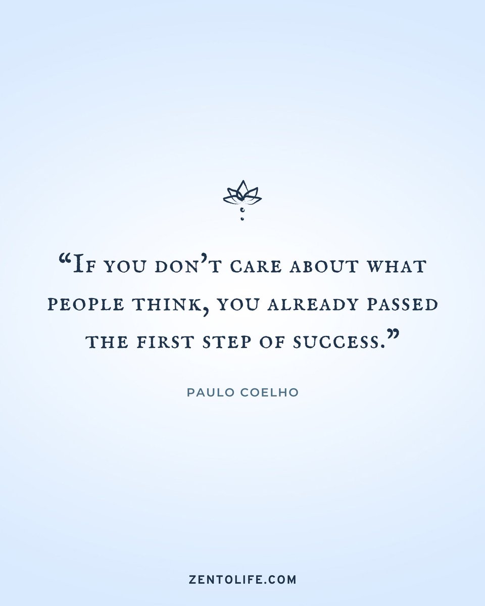 “If you don't care about what people think, you already passed the first step of success.” —<a href="/paulocoelho/">Paulo coelho</a>