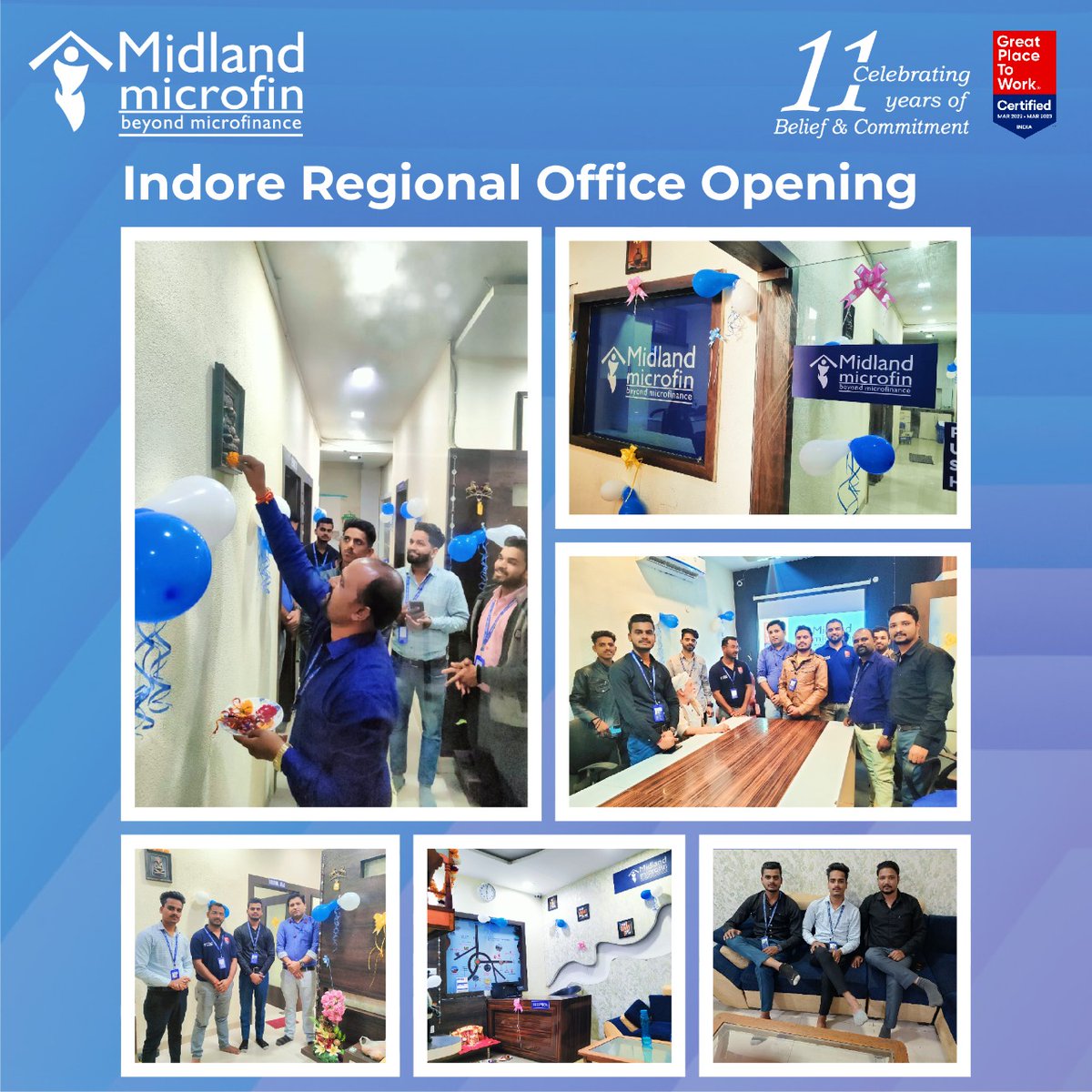 MidlandMicrofin's tweet photo. Midland has opened its new Regional Office in Indore.
#midlandmicrofinlimited #midlandmicrofinltd #midlandmicrofin #nbfc #mfi
#msme #meetings #womenempowerment #empowering #financialinstitutions #gptw #gptwcertified #Indore https://t.co/C5WrJQdP7e