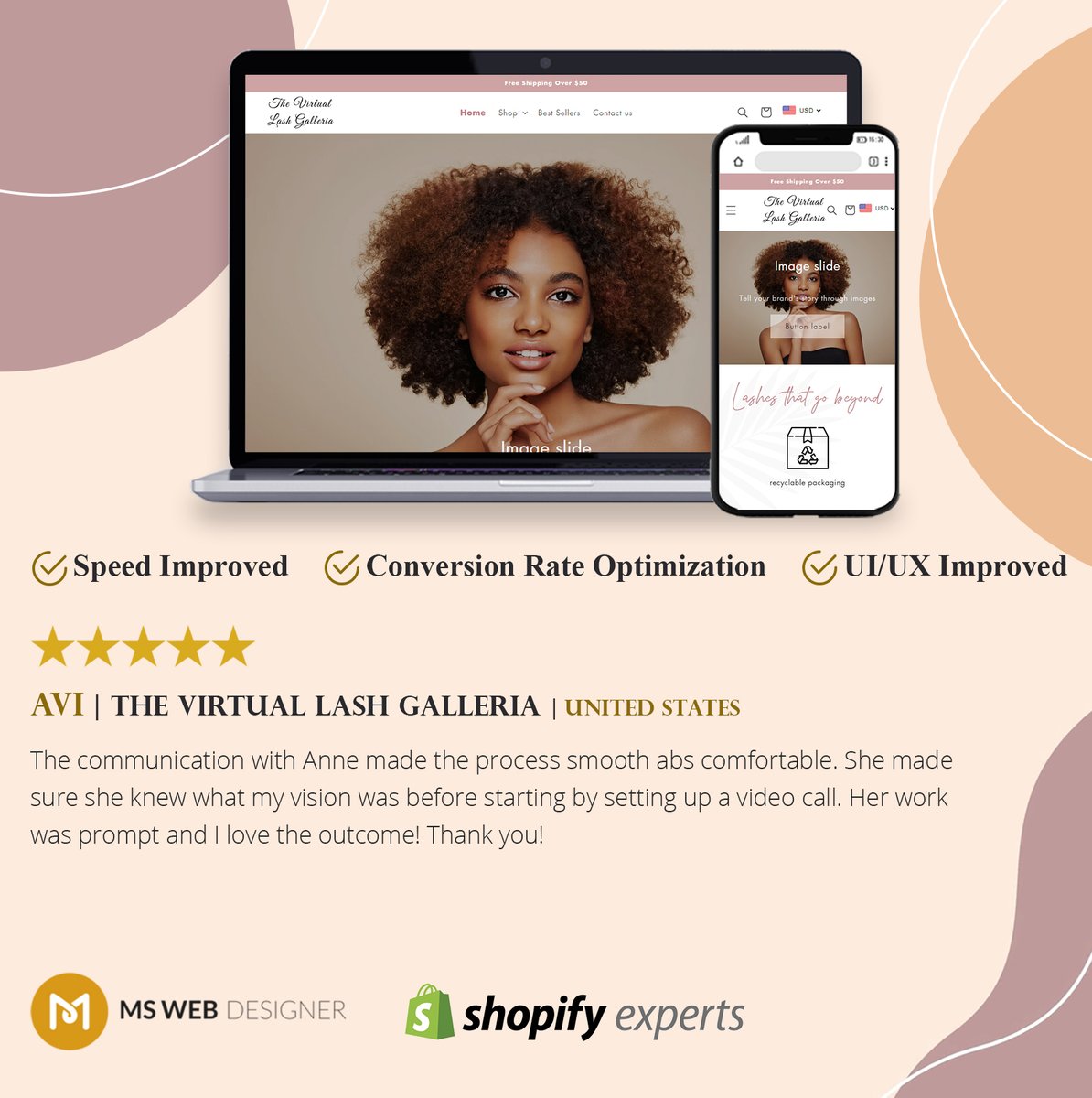 msshopifyexpert's tweet photo. Looking for a Shopify Expert who is just as passionate about eCommerce as their client?
Look no further than MS Web Designer.
Making eCommerce simpler for everyone!

#Shopify #shopifyplus #ecommerce #storedesign #testimonials https://t.co/epZXihlhwx