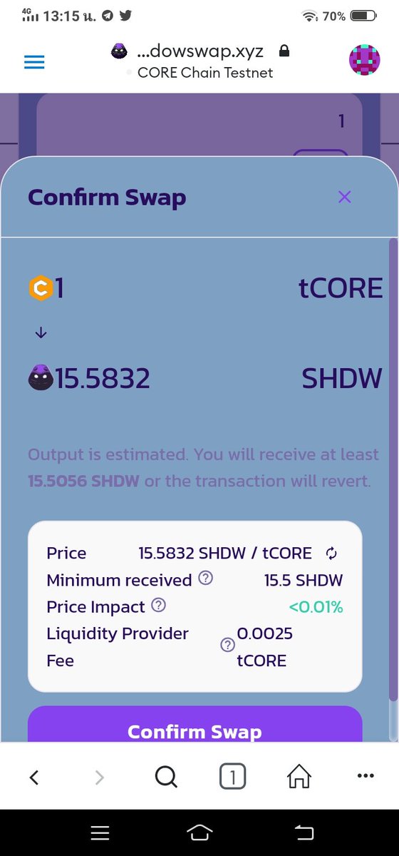 ChanaphonSraso1's tweet photo. Please use shadowswap in exchange. To support the CORE chain ecosystem
https://t.co/Ii7X6tghsv
@Coredao_Org
#SatoshiPlusConsensus #CoreDAO #CoreMainne https://t.co/EH7lMm3Od4