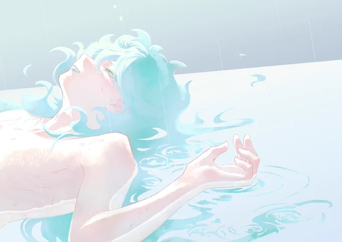 アズイデ新刊表紙絵頑張ったので見て見て~!です!前編とめちゃ対比にしてる感じです! 