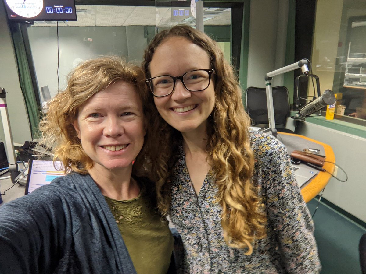 In the @wmfeorlando studio with @publicradiogirl &amp; <a href="/BlakeTalia/">Talia Blake</a> early on the first live day of our year-end fund drive! Please support independent #journalism and our hardworking team this morning at wmfe.org. Thank you! #publicmedia #nonprofit #journalism #orlando