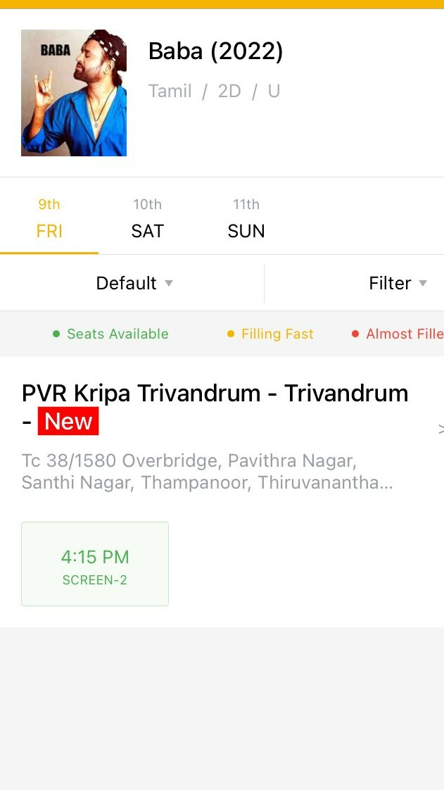 aksrfrajini's tweet photo. #Trivandrum #PVRKripa #BaBaReRelease #BabaReturns #BabaTrailer https://t.co/QarqS6SVe2