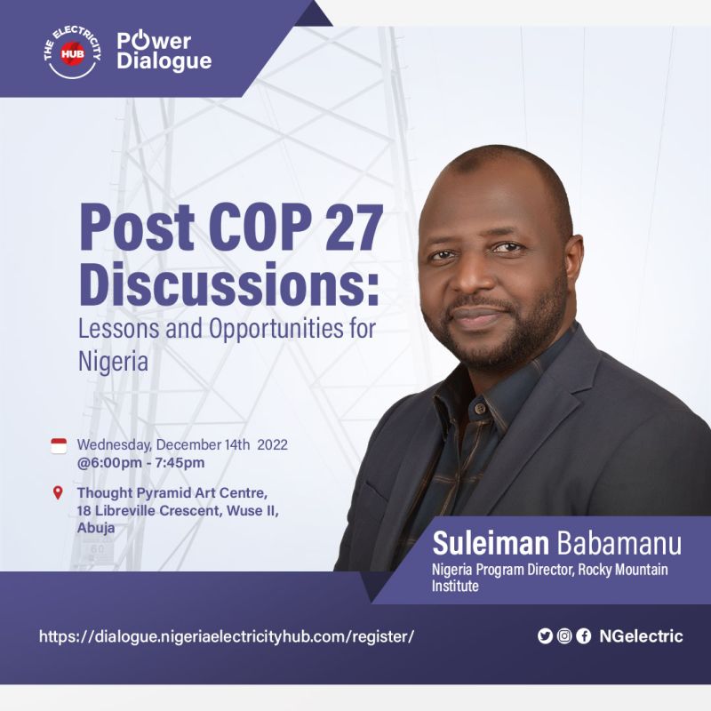 NGElectricHub's tweet photo. Register to join Suleiman and other sector experts at the 77th Powe Dialogue by clicking on https://t.co/vAKsjMHJZ1
#cop27 #postcop27conversations #nextierpower #TEH #powerdialogue https://t.co/uP2frJaSzN