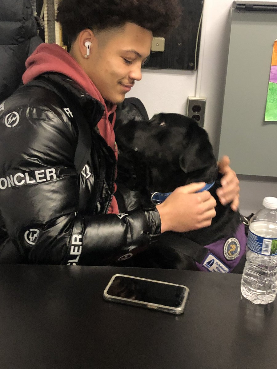 Ember says even teenagers like a few quick cuddles before class! Check out the intensity of this conversation! 😍