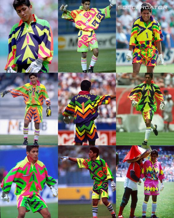 The many shirts of Jorge Campos.