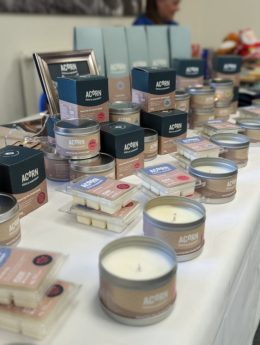 BolsterCom's tweet photo. We are excited to be doing a tour around three @Norbrook sites in Newry today, showcasing our Acorn Fragrance Range and helping staff to #BuySocial with a few Xmas gifts. Thanks again to Deirbhla and Fiona for inviting us back again! #CandlesWithCause  #ScentsOfAchievement https://t.co/9BbPkRp6dq