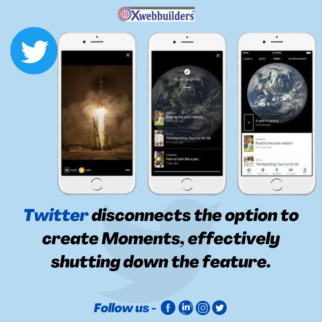 xweb_dotcom's tweet photo. Twitter disconnects the option to create Moments, effectively shutting down the feature.
.
#xwebbuilders #twitter #twitterdeck #tweet #likes #follows #twitterupdates https://t.co/oUc5n0Z5tn