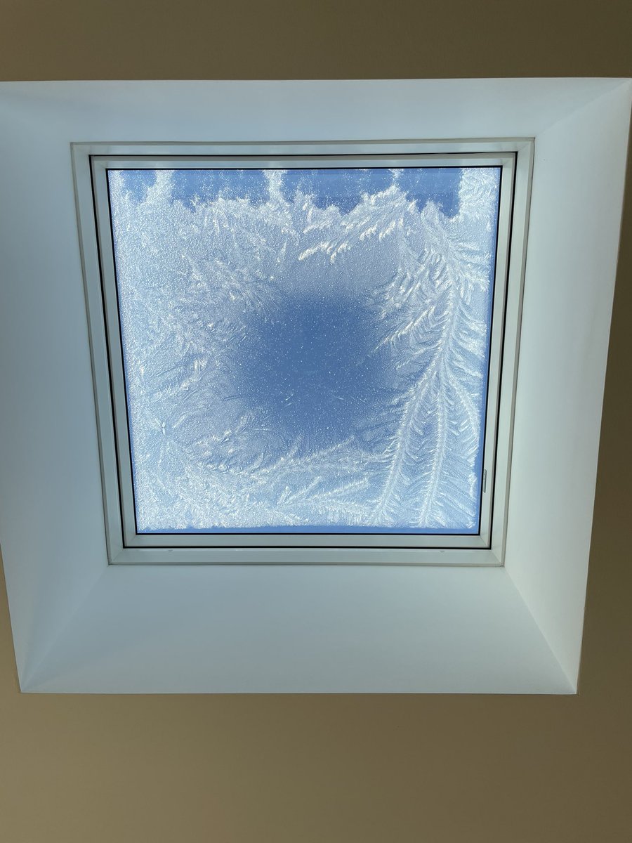 Ice on the outside of our quadruple glazed <a href="/fakrogb/">FAKRO GB</a> roof window #keeptheheatin #passivhaus