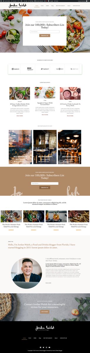 Project 02
Project_Name : Food &amp; drinks
Technology: WordPress
Live_Preview : devmunny.com/elementor_pro/
Follow me on Github: github.com/Munnyakther/
#webdesign
#html
#css
#landingpage
#bootstrap
#wordpress
#dynamicwebsite
#elementorpro