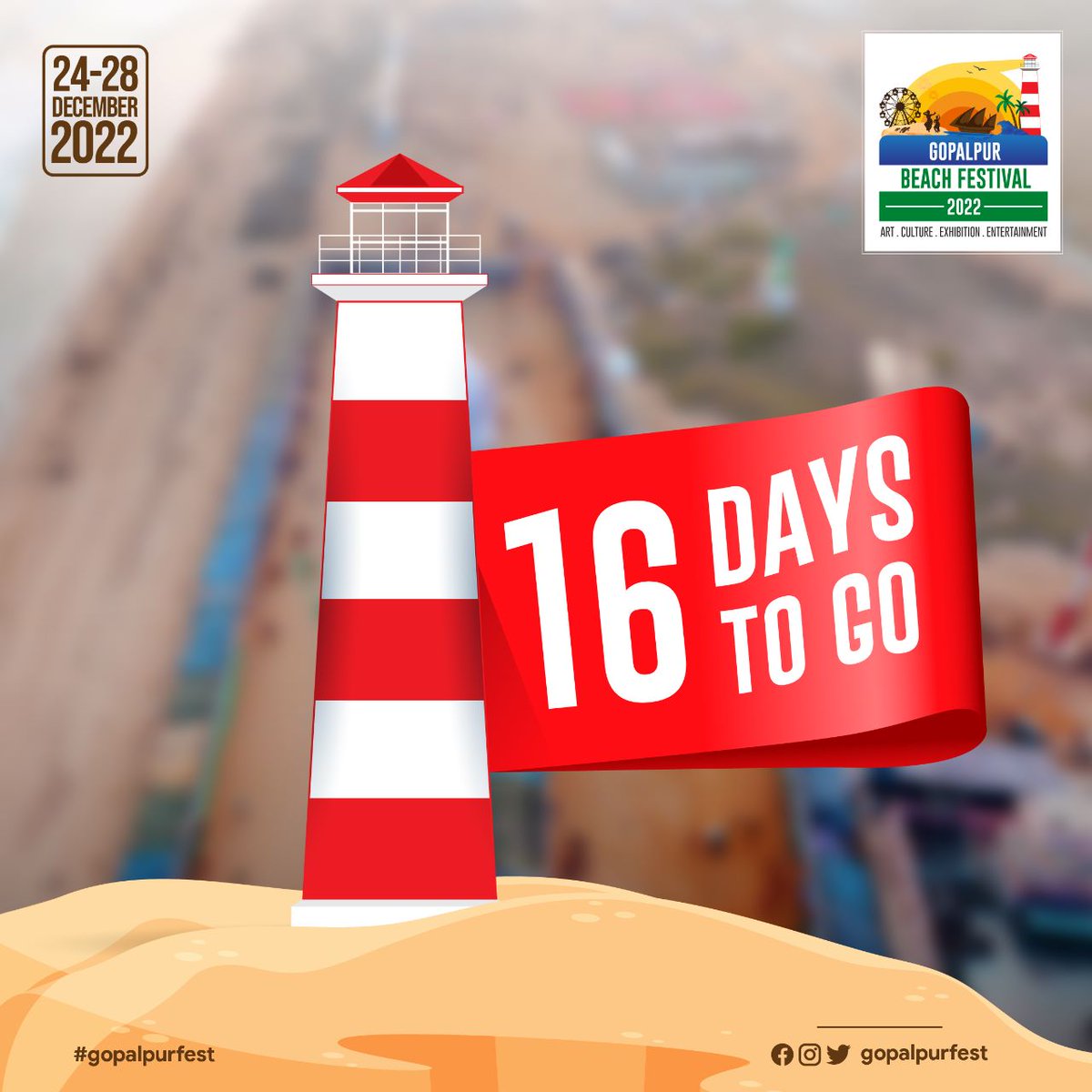 gopalpurfest's tweet photo. 16 Days to go!!! Woooo...
Gopalpur Beach Festival is coming...

Stay tuned with us for more updates...
#gopalpurbeachfestival #gopalpurbeachfestival2022 #odisha #beachfestival #gopalpurfest 
#berhampur #berhampuriya #gopalpur https://t.co/2NBEBpQG7q