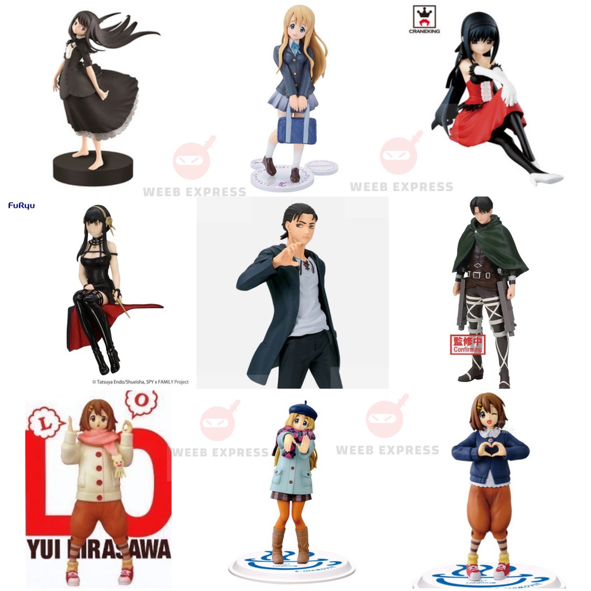 WeebExpress's tweet photo. [Weeb Express December New Arrival Part 1]
Weeb Express is finally stocking up some new products. Figures from #attackontitan #spyxfamily #madokamagica #keion
Ranges from £24-£40, extra 15% off for 1st order using our special code- WEEB1ST.
https://t.co/jCtRQfTXnX

#WeebExpress https://t.co/hYn5yWtMi9