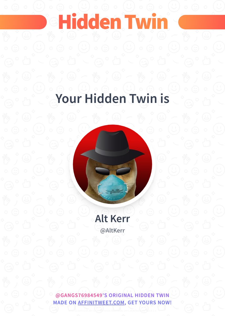 gangs76984549's tweet photo. ✨ Hidden Twin 

AltKerr is my hidden twin 😱
Find out who is yours!

➡️ https://t.co/gMr97y76fO https://t.co/8LqTGd0RlU