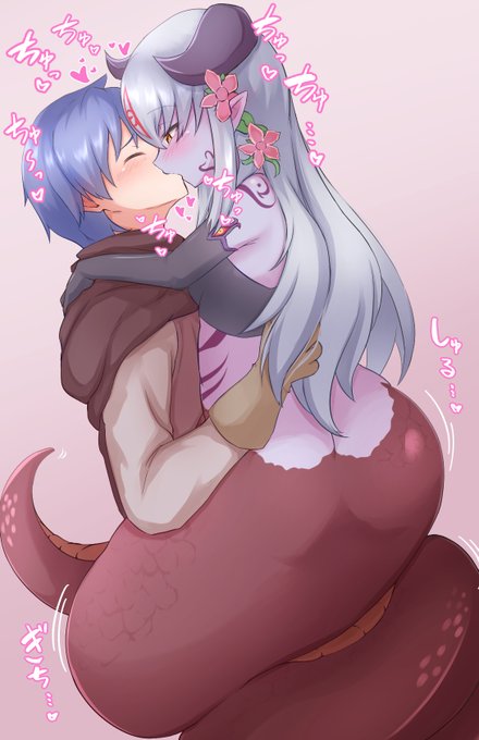 口リスとルカがいちゃいちゃしてるだけの絵 