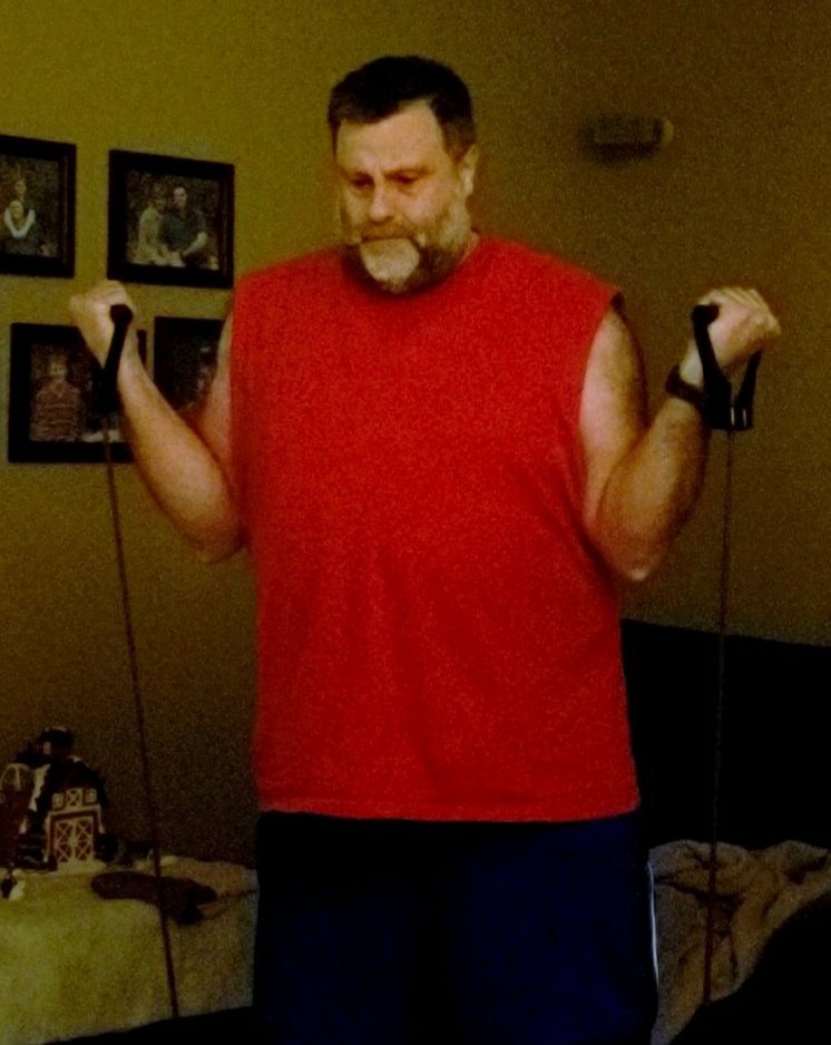 kc9qha's tweet photo. This week, I celebrate the one year mark into this #fitnessjourney. My goal: get stronger as I turned 50. 240+ workouts, worn out resistance bands and lots of sweat, but damn proud of myself for not quitting. Today's #LIIFT4 ripped the shoulders and arms. #keepgrinding https://t.co/kc5pNGX7vT